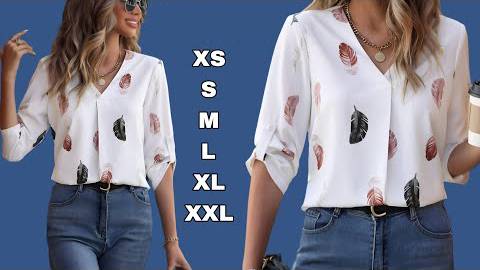 Моя самая любимая выкройка блузки ! (Мастер-класс по моделированию блузки с V-образному вырезу) ☺️