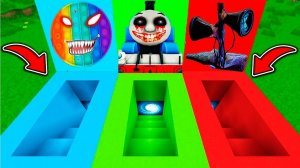 НУБ И ПРО ВЫБЕРИ ПРАВИЛЬНЫЙ ПОДВАЛ В МАЙНКРАФТ SCP СИРЕНОГОЛОВЫЙ РАКУН И ДОЧКА СТРАННЫЙ ПАРОВОЗИК