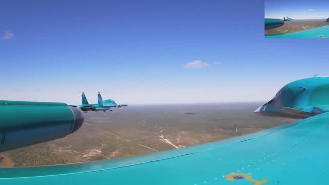 🇷🇺🇧🇾 Кадры отработки экипажами Су-34 ВКС России учений «Запад-2025». смотреть онлайн