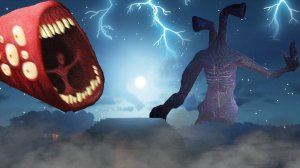 ПОЕЗД ПОЖИРАТЕЛЬ и ТРУБОГОЛОВЫЙ и СИРЕНОГОЛОВЫЙ - Майнкрафт фильм. SIREN HEAD SCP РАКУН И ДОЧКА