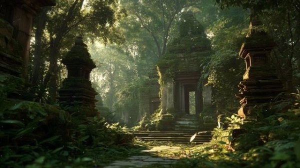 Mystical Forest Temple | Ambient Ethereal Music for Deep Meditation, Sleep & Creative Focus