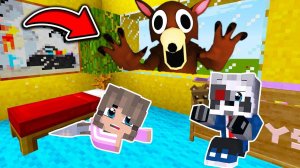 СТРАШНЫЙ ОЛЕНЬ 99 НОЧЕЙ ПРИШЕЛ К НАМ ДОМОЙ В МАЙНКРАФТ! РАКУН И ДОЧКА В ЛЕСУ MINECRAFT