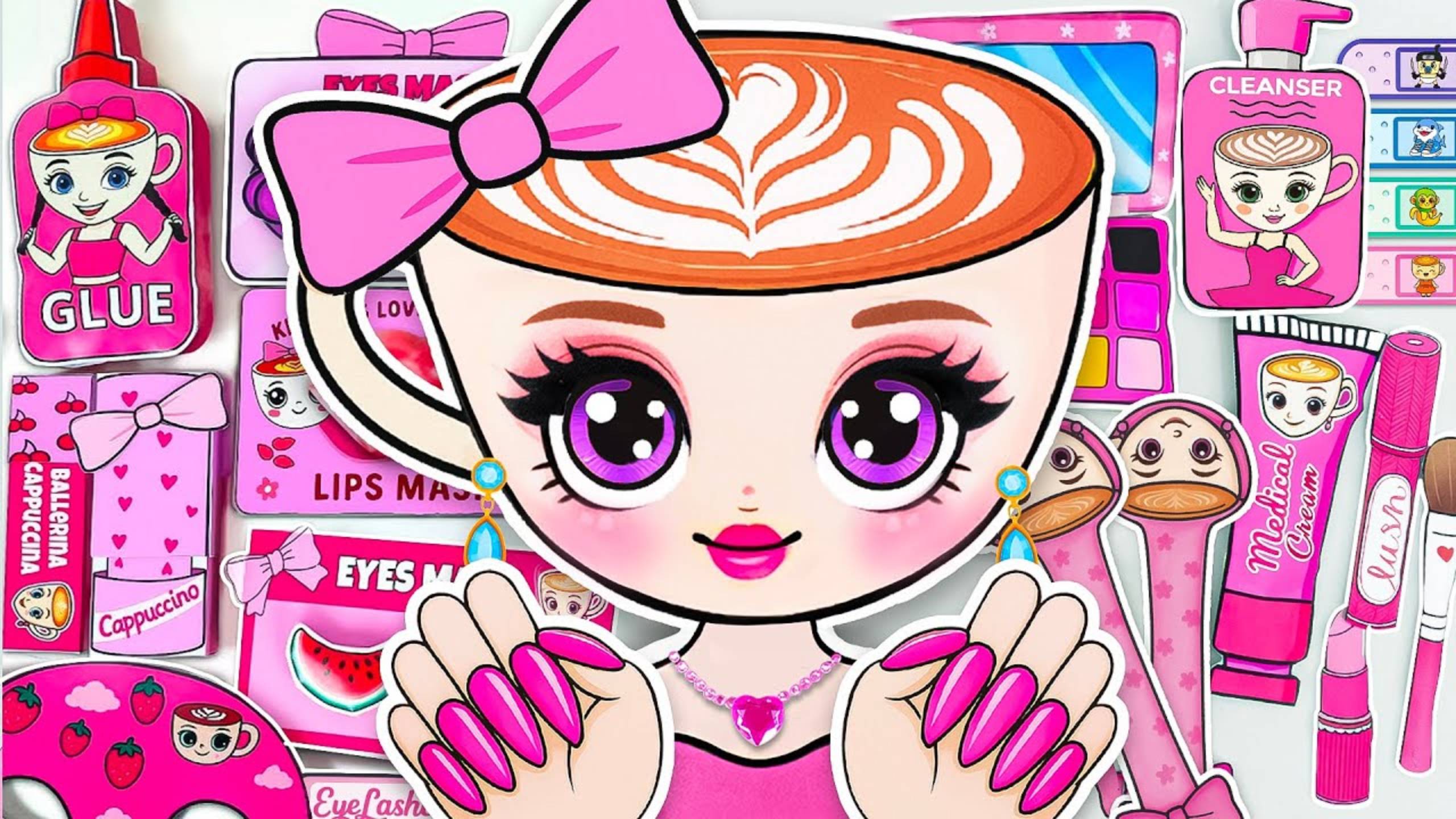 Балерина Капучи ногти как LABUBU | Итальянские Мемы - Лепка из пластилина | Мультики смотреть онлайн