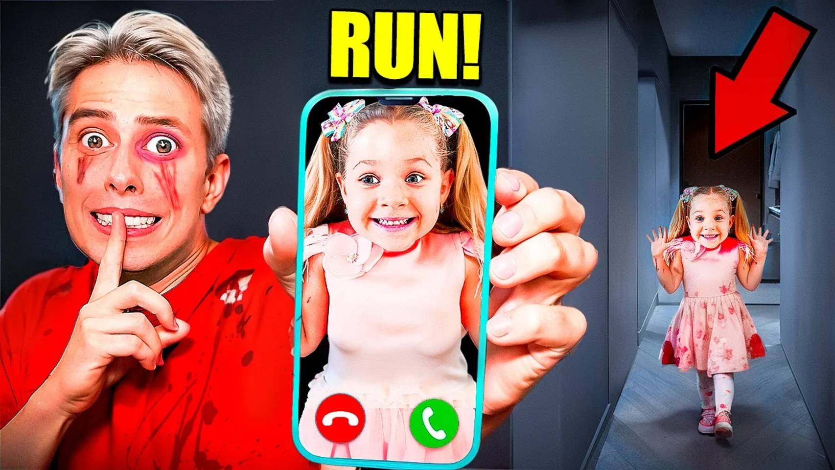 Я спрятался в доме Kids Diana Show, но она ЗНАЕТ, что я здесь... смотреть онлайн