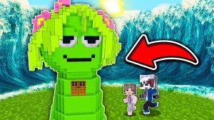 НУБ И ПРО СПРЯТАЛИСЬ В ДОМЕ СПРУНКИ ОТ ЦУНАМИ В МАЙНКРАФТ INCREDIBOX SPRUNKI MINECRAFT