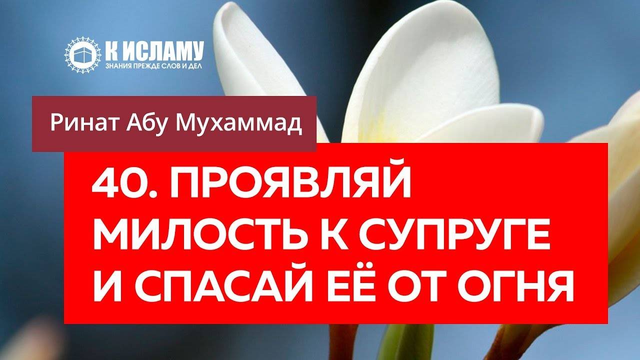 40/40) Проявляй милость к супруге и спасай её от Огня | Ринат Абу Мухаммад смотреть онлайн
