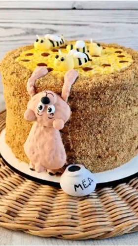 Идея создания торта с декором из маршмелоу смотреть онлайн