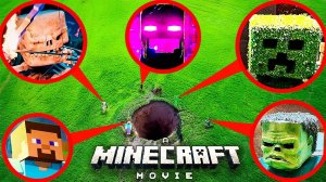 мой дрон снял СТИВА, ЗОМБИ, СКЕЛЕТА, КРИПЕРА ИЗ ФИЛЬМА МАЙНКРАФТ в Реальной Жизни!