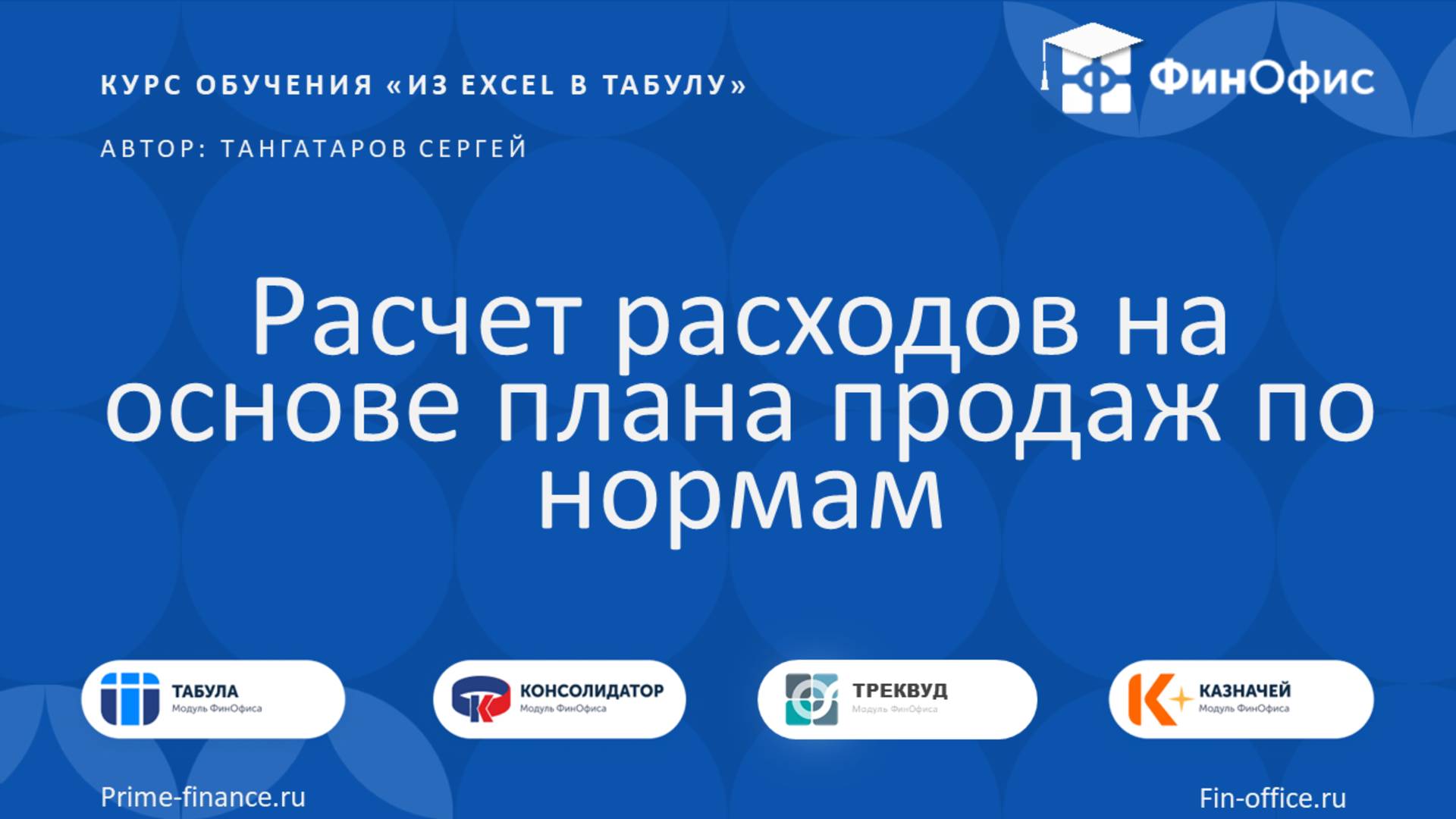 15. Расчет расходов на основе плана продаж по нормам