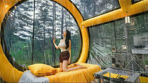 Кемпинг под дождем в большой капсульной палатке. Бушкрафт. Bushkraft