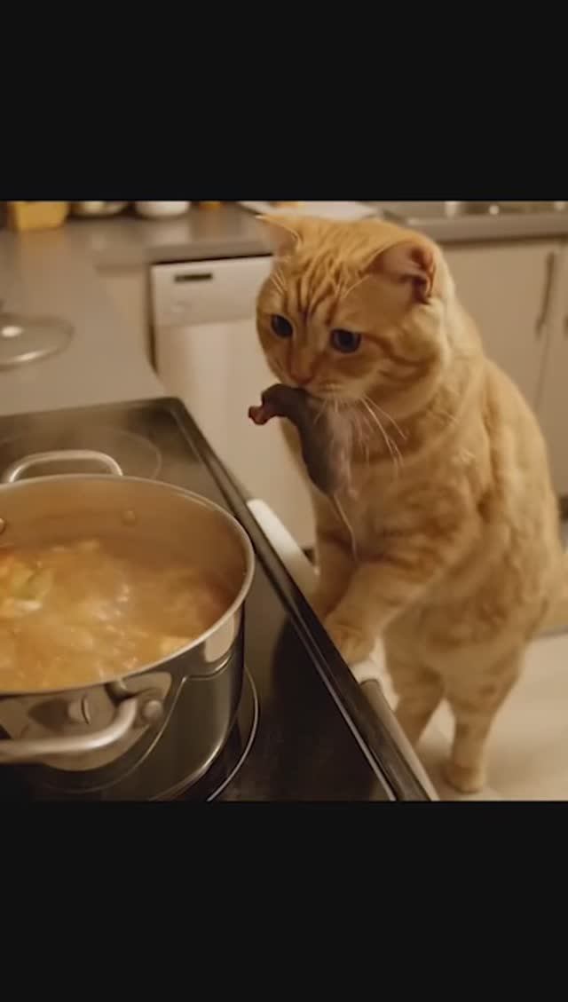 Благодарная киска))) #кошка #кот #киса #киска #кухня #готовимкушать #суп #щи #крыса смотреть онлайн