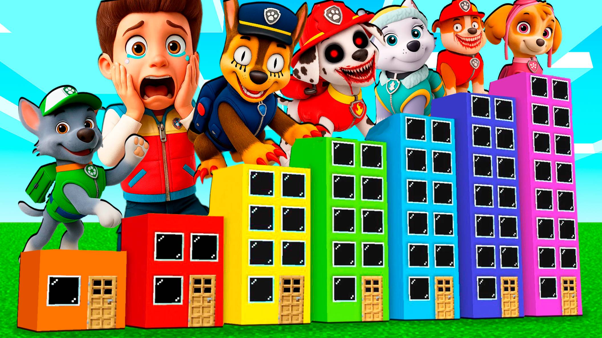 ВЫЖИВАНИЕ ВНУТРИ ОТЕЛЬ ПОРТАЛ ЩЕНЯЧИЙ ПАТРУЛЬ ГОНЩИК РАЙДЕР МАРШАЛ СКАЙ В МАЙНКРАФТ МУЛЬТИК смотреть онлайн