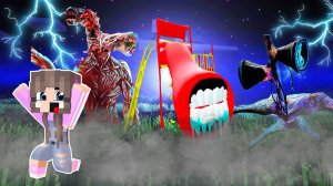 ТРУБОГОЛОВЫЙ и ДЕТСКАЯ ГОРКА ПОЖИРАТЕЛЬ и СИРЕНОГОЛОВЫЙ - Майнкрафт фильм SCP SIREN HEAD и PIPE HEAD