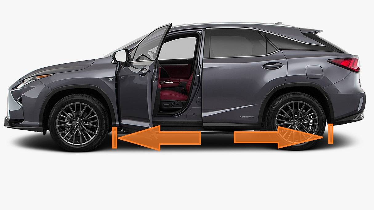 Установка брызговиков на Lexus RX350 RX300 RX200t  4G 2015-2022 (Mud Guards Installation)