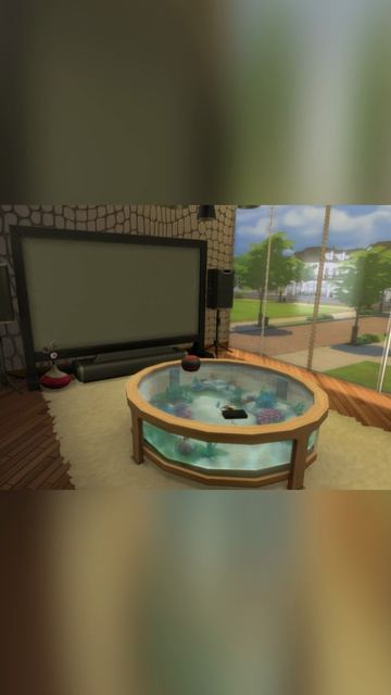 УЮТНАЯ ГОСТИНАЯ В SIMS 4! 🎬🐟 смотреть онлайн
