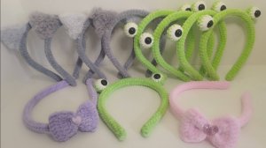 Мастер класс ободки, лягушка, киса, бантик