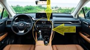 Разборка центральной консоли, снятие центрального дефлектора печки Lexus RX350, 200t  4G 2016-2022