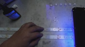 Перепайка светодиодов на планках подсветки телевизора.