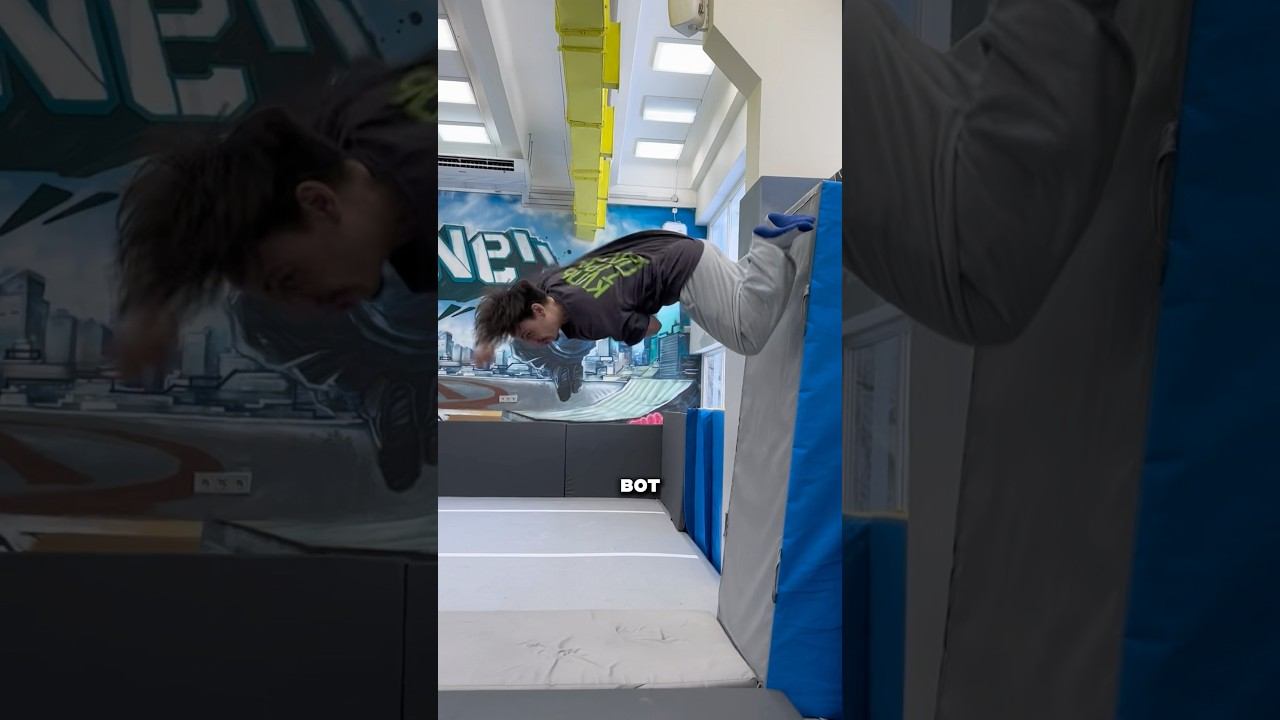 LEARNING PALM FLIP WITH A SCREW #parkour #pkfr #tricks #flips смотреть онлайн