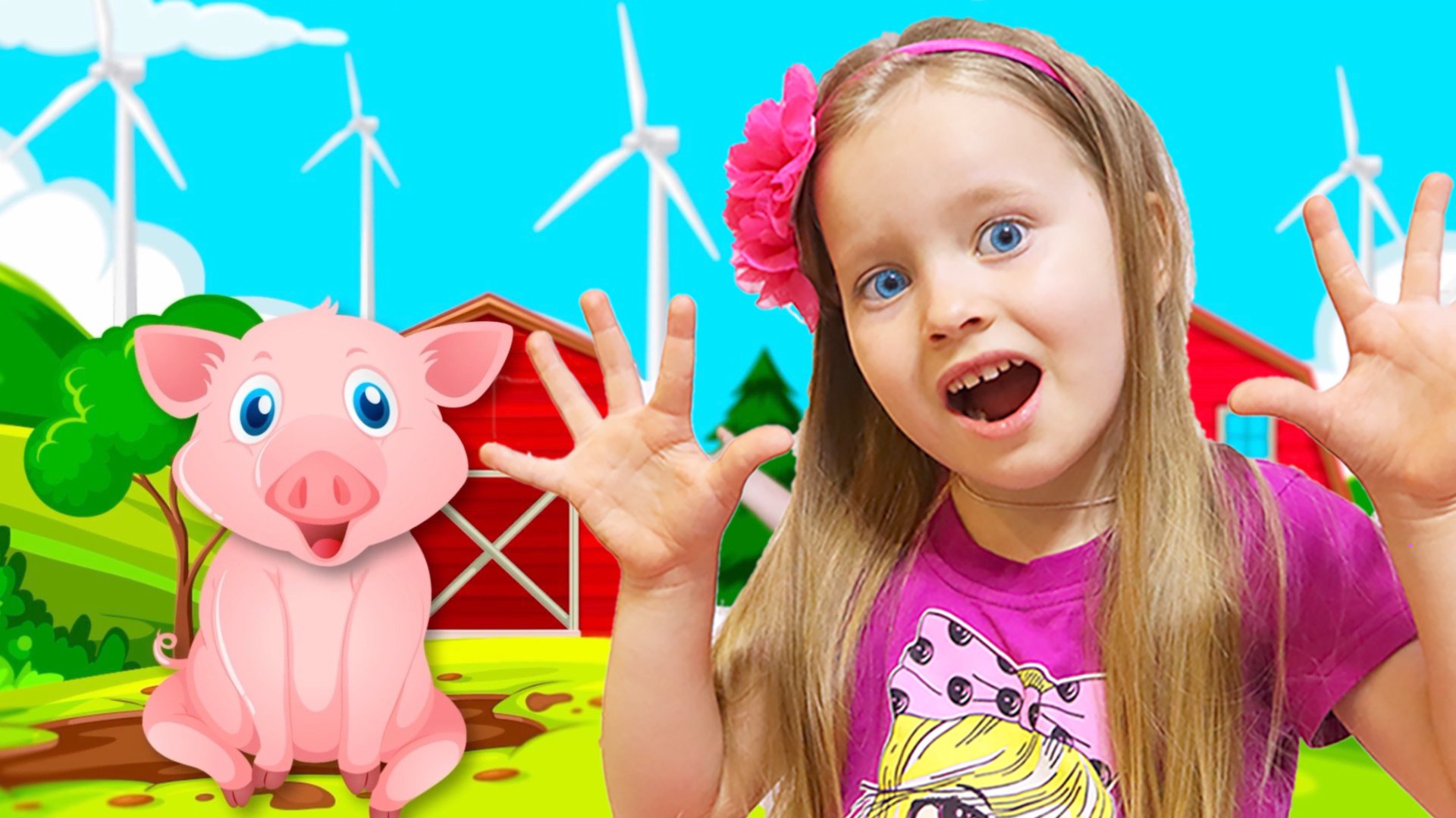 Синий трактор на ферме - Сборник детских песенок