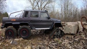 Гелендваген 6х6 на гусеницах. Тест на бездорожье.