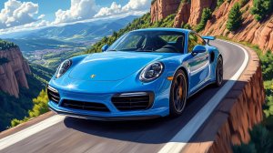 Мультяшные гонки в горах: Захватывающие падения и приключения машинок