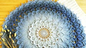 3. Вязание крючком. 10-14 ряды Салфетка"Arcanowave". Мастер класс по вязанию.mp4