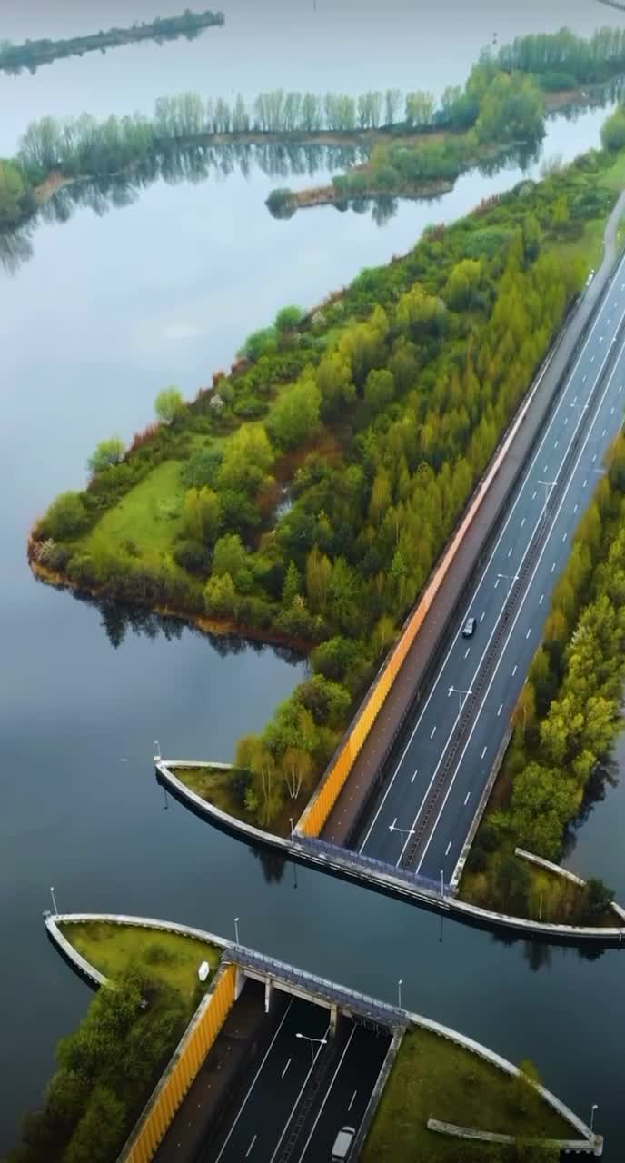 Акведук Велувемеер - это уникальное сооружение, построенное в Нидерландах в 2002 году, чтобы соед... смотреть онлайн