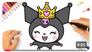 КАК ЛЕГКО НАРИСОВАТЬ КУРОМИ в короне 🖤👑
