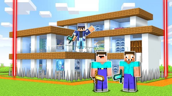 НУБ И ПРО ПРОТИВ ЗАЩИЩЕННЫЙ ДОМ МИЛЛИОНЕРА В МАЙНКРАФТ ! НУБИК И ПРО ТРОЛЛИНГ ЛОВУШКА MINECRAFT