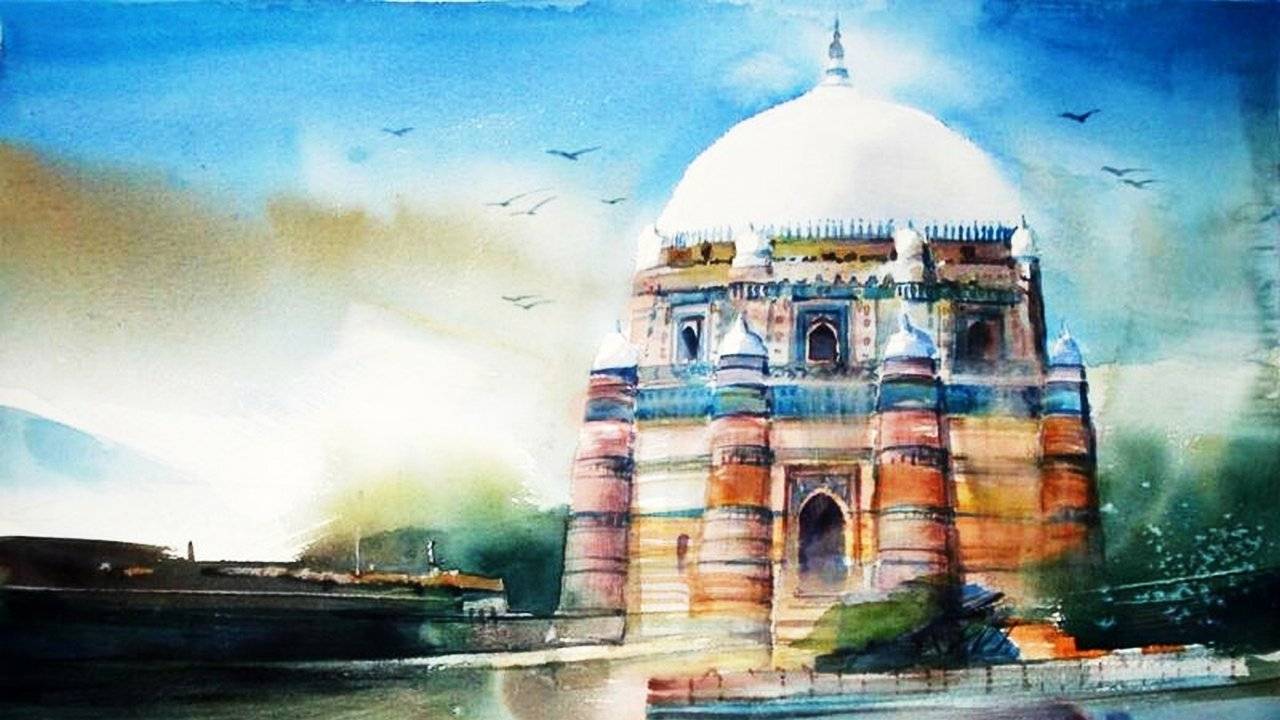 Акварели художника Сарфраз Мусавира смотреть онлайн