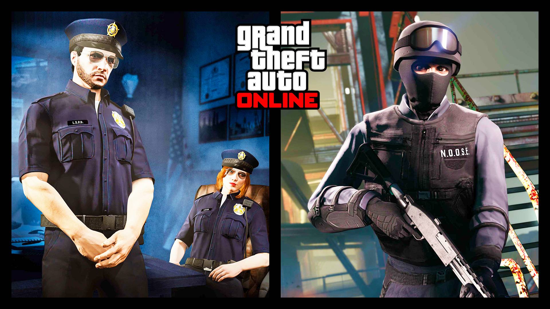 Костюм нуповца и форма полицейского в GTA Online смотреть онлайн