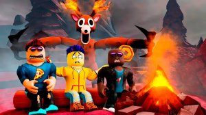 ОГРОМНЫЙ ВУЛКАН! АДСКИЙ ОЛЕНЬ ОХОТИТСЯ НА НАС! 99 ДНЕЙ ВЫЖИВАНИЯ В ЛЕСУ В ROBLOX