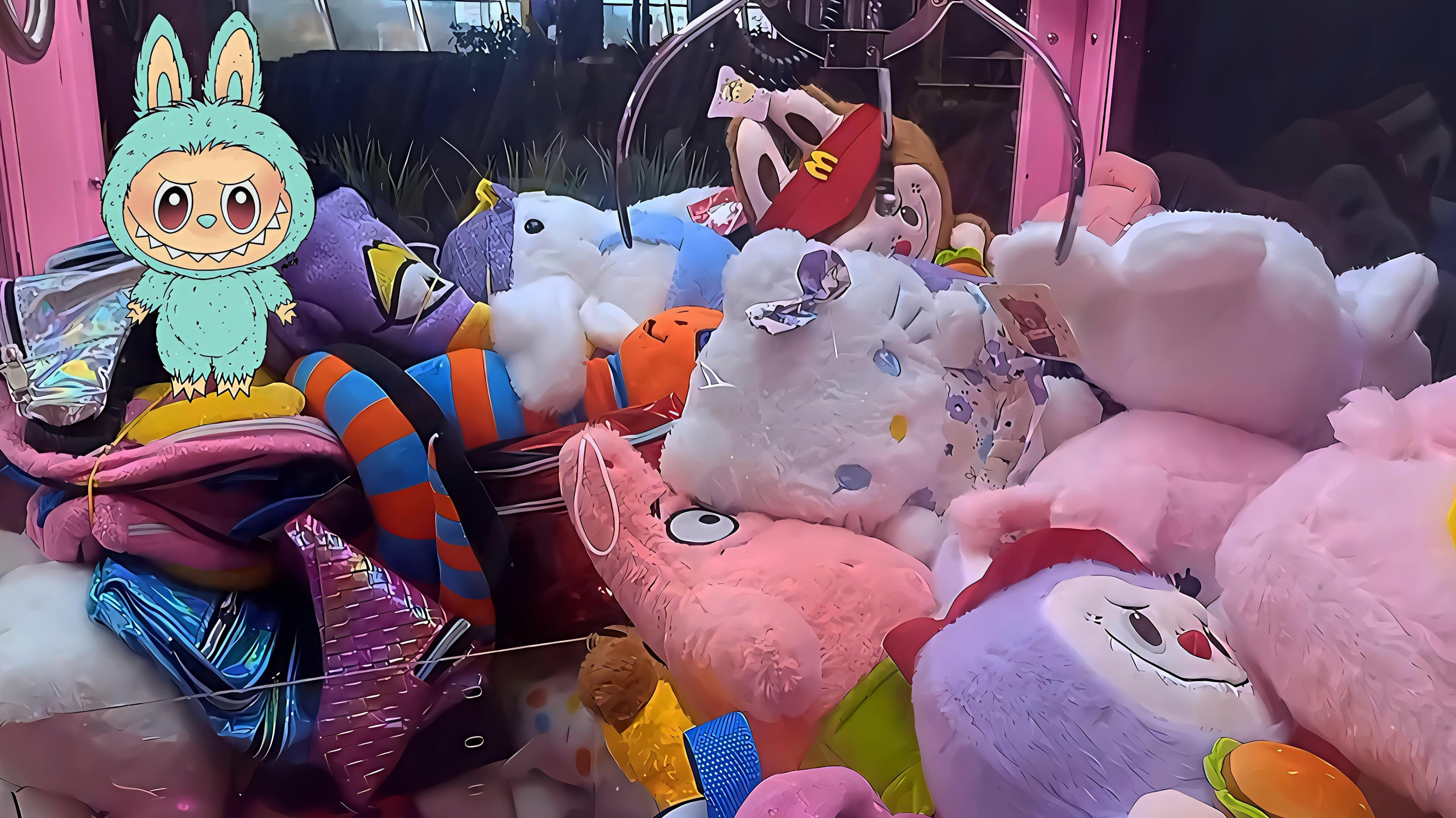 Достали большую ЛАБУБУ из автомата Хватайка. И другие качественные игрушки пополнили нашу коллекцию. смотреть онлайн