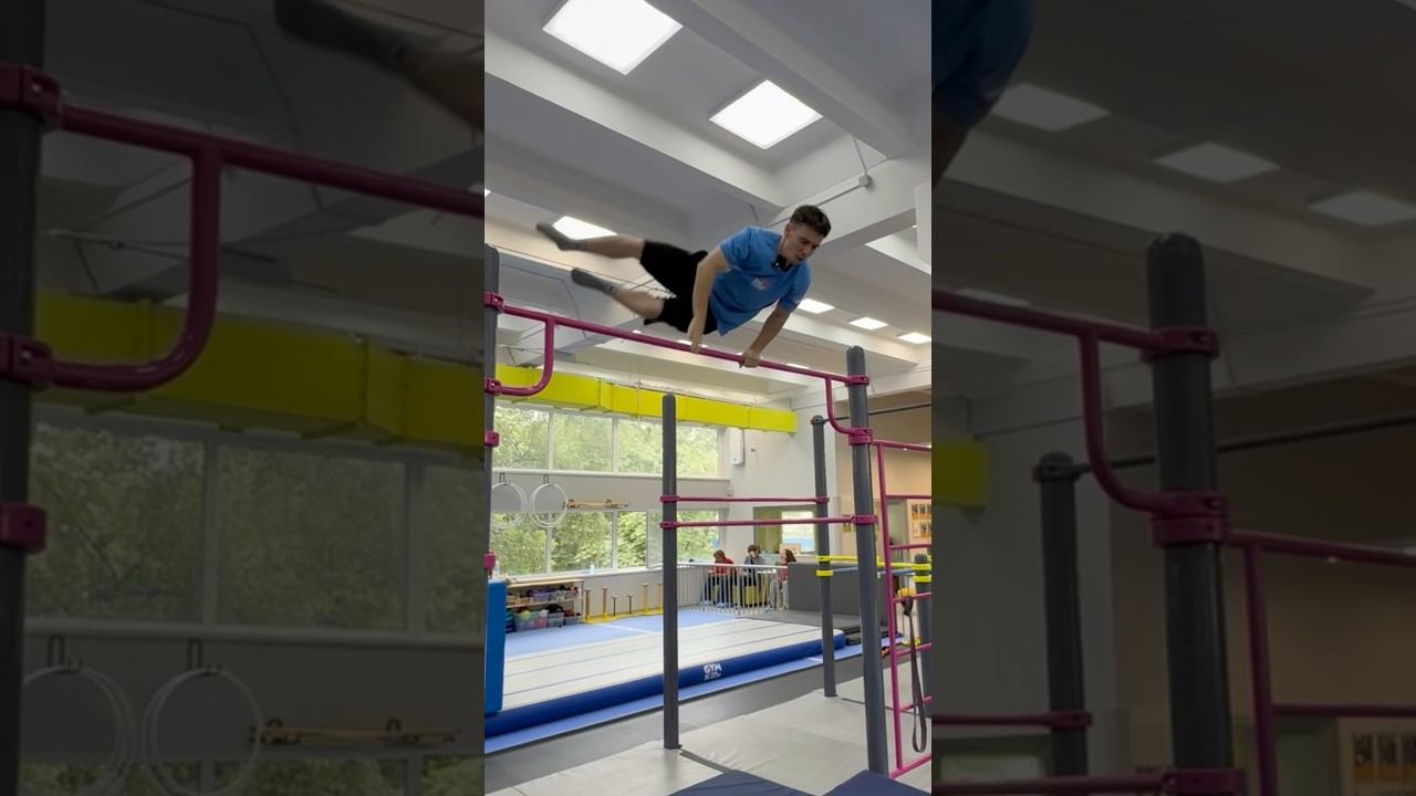 Научился ПЕРЕЛЕТ УГЛОМ За минуту #parkour #workout #tricks #extreme смотреть онлайн
