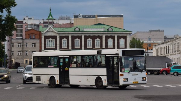 Автобус Mercedes-Benz O405 (АС 241 22). Покатушки по Барнаулу. / Ride on the Mercedes-Benz O405 bus