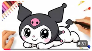 КАК НАРИСОВАТЬ лежачую КУРОМИ 🖤🎀