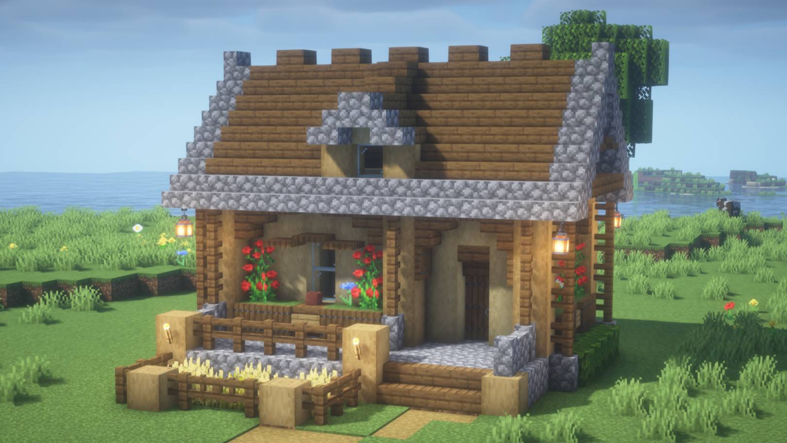 СТАРТОВЫЙ ДОМ В МАЙНКРАФТ!