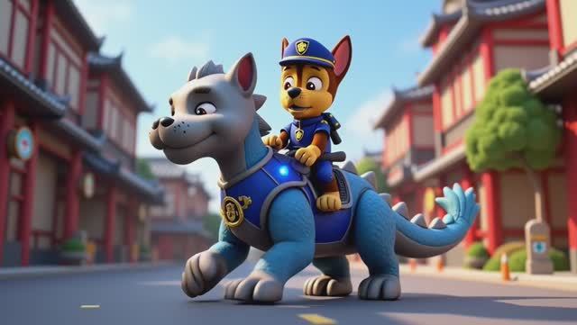Щенячий патруль, Скай, Маршал, Эверест, Гончик, Крепышь и Роки стали самураями смотреть онлайн