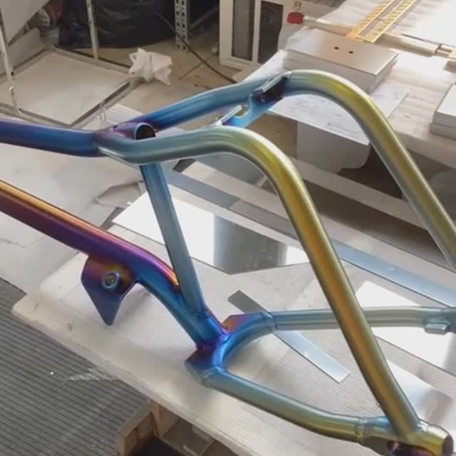 Напыление нитрида титана на раму электровелосипеда | АЦИА