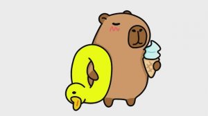 Как нарисовать капибару с уткой милый легкий Рисунок