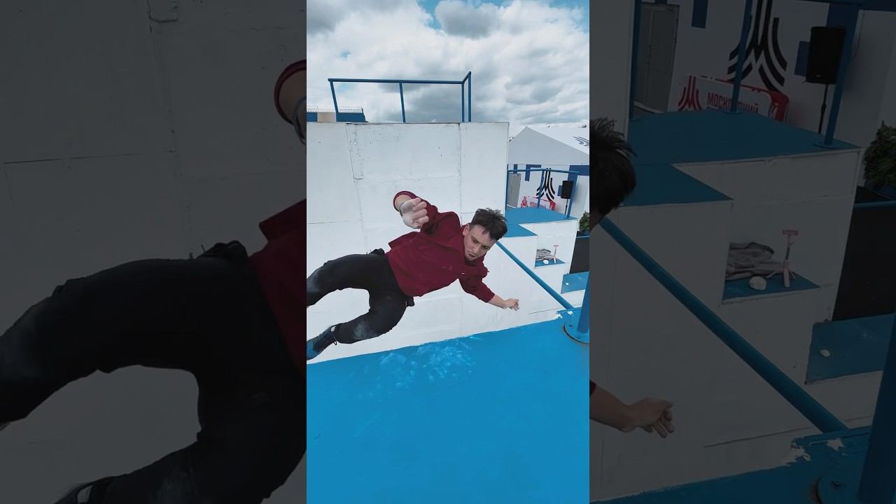 JUMPED ONTO THE WALL FROM THE HORIZONTAL BAR #parkour #tricks #extreme #pkfr смотреть онлайн
