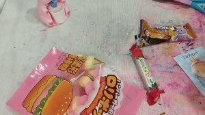 распаковка еды 🍡🍩🧁🍫🍶