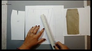 Моделирование. Юбка с запахом и застежкой на боку.