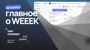 Главное о WEEEK за пять минут ⏳