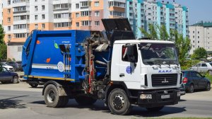 Мусоровоз МК-3554-03 на шасси МАЗ-534025 (А 907 ХВ 122). / Garbage truck MAZ.