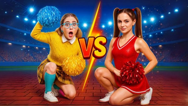 Нерд vs чирлидерша 😱 Драма на задержании — кто победит в школе? 🎓✨