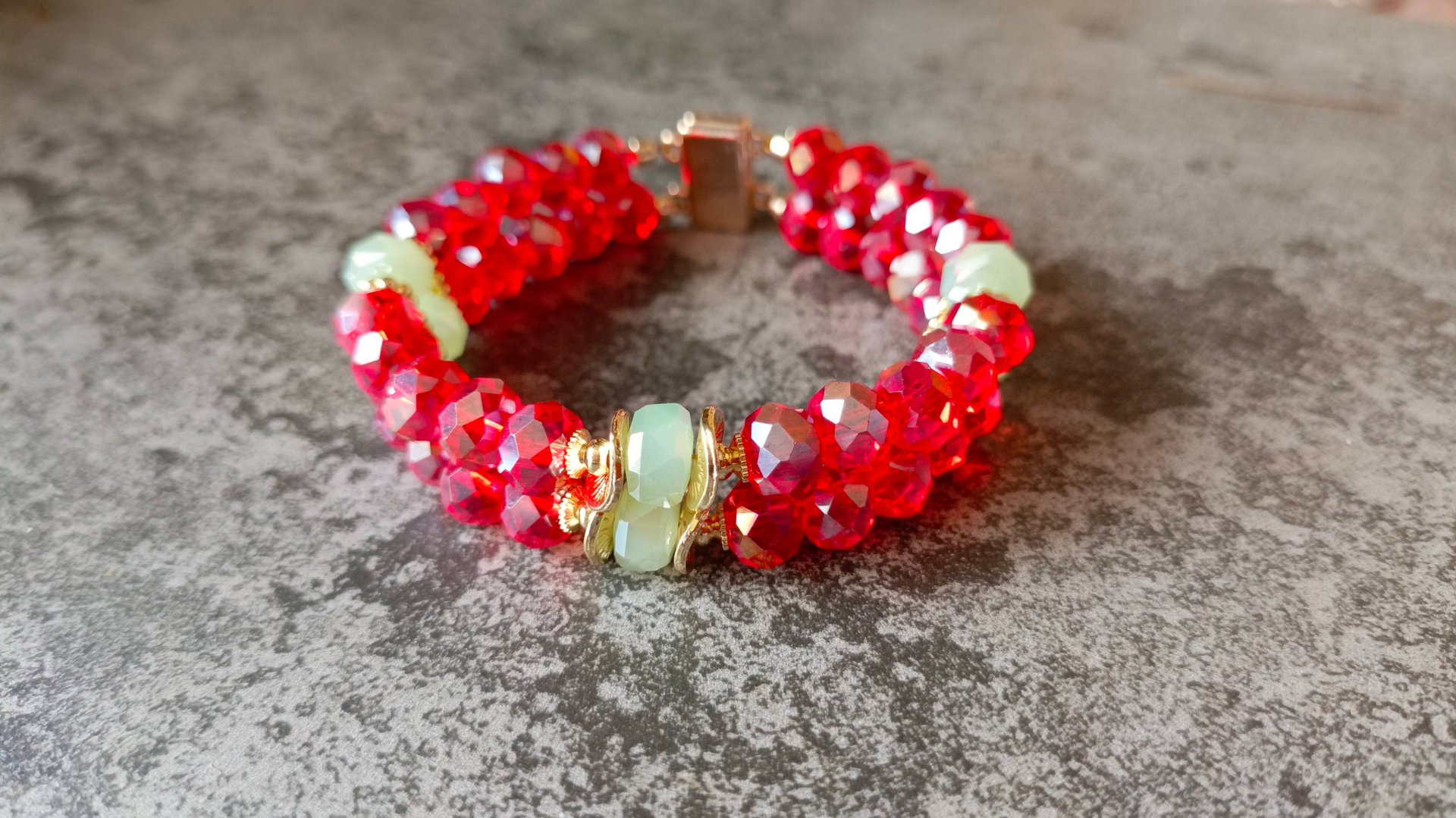 МК по сборке двухрядного браслета.