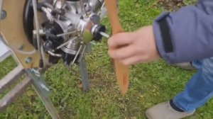 Четырёхтактный авиамодельный двигатель на 92ом бензине для большой самолёт на радиоуправлении