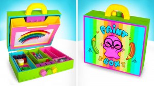 Как сделать картонный органайзер для карандашей ✏️📦 Простая поделка своими руками ✂️